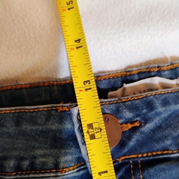 BAMBOO Distressed Blue Skinny Jeans - Picture 8 of 9